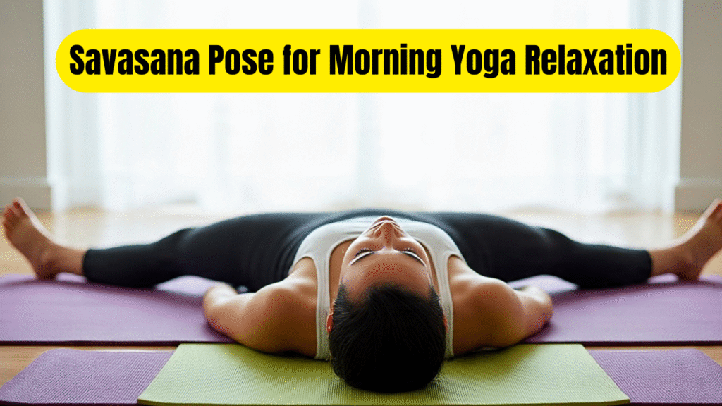 Savasana Pose for Morning Yoga Relaxation